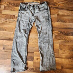 Rock Revival Graham Boot Jeans - Men's Regular Fit Bootcut Washed Denim - Size 3